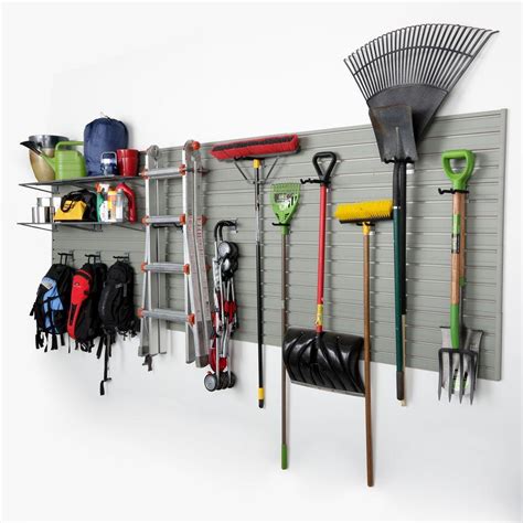 Flow Wall Modular Garage Wall Panel Storage Set with Accessories in ...