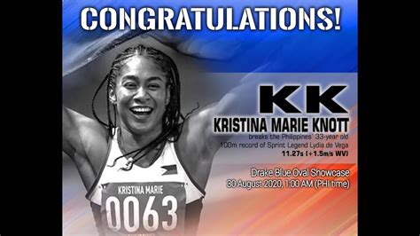 KK breaks sprint legend Lydia de Vega's 33-year 100m record with an 11.27s performance! - YouTube