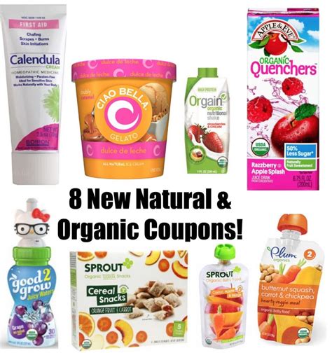 8 New Printable Natural & Organic Coupons 7/19 - All Natural Savings