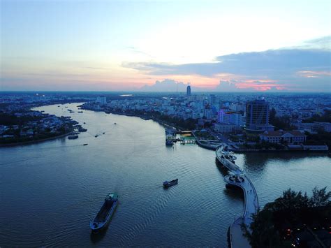 Sunset over Can Tho, Vietnam - Drone Photography