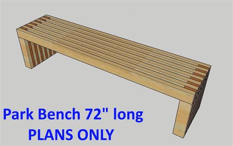 PLANS for 72 long Park Bench DIY 2x4 wood design Patio | Etsy | Park bench diy, Diy bench, Diy ...