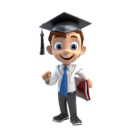 3d Cute Character Going To Higher Education Back To School Concept, Education, Character, School ...