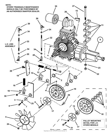 Snapper ZF2301GKU (84576) 23 HP Kubota Out Front Z-Rider Series 1 Parts Diagram for Tandem Hydro ...