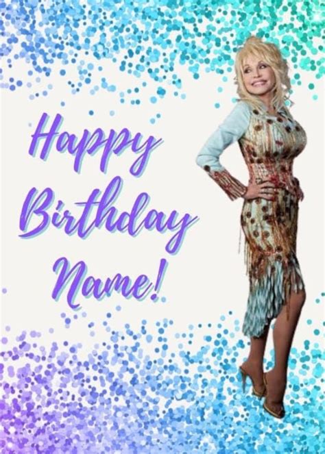 Dolly Parton Digital Happy Birthday Printable Card - Etsy UK in 2023 ...