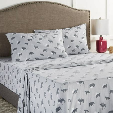 Mainstays Flannel Sheet Set, Animal Print, King - Walmart.com - Walmart.com