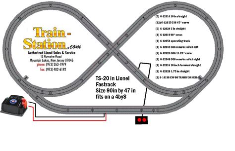 Lionel 0 TS-20 Fastrack Figure 8 with siding fits 4x8 table