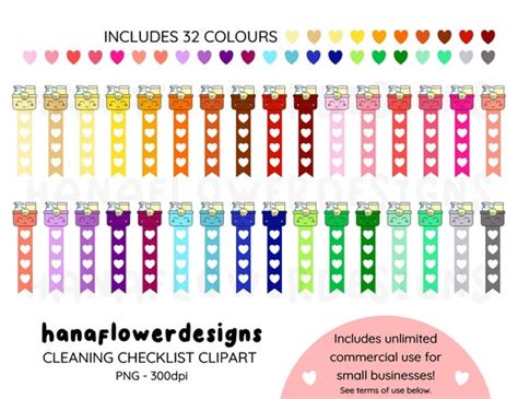 Cleaning Checklist Clipart Cleaning Clipart Clipart for | Etsy