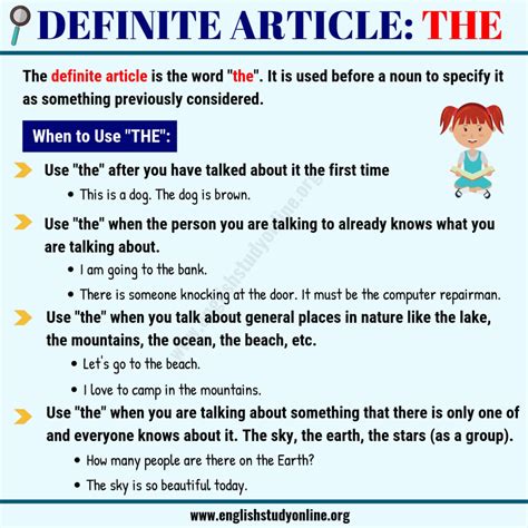 How to Use the Article "The" in English - English Study Online