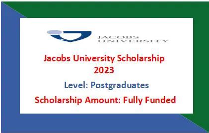 Jacobs University Scholarships 2024 - NotesBard