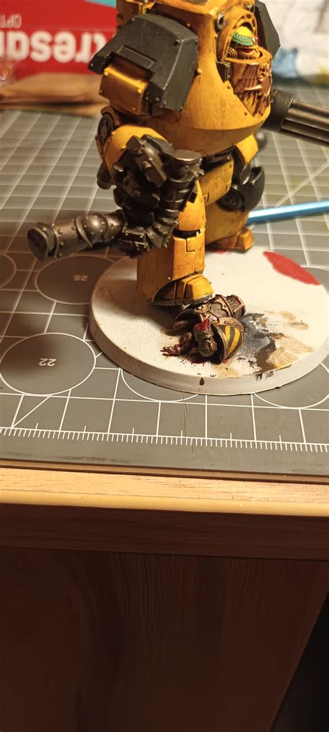 First try painting Iron Warriors (WIP) : r/ImperialFists