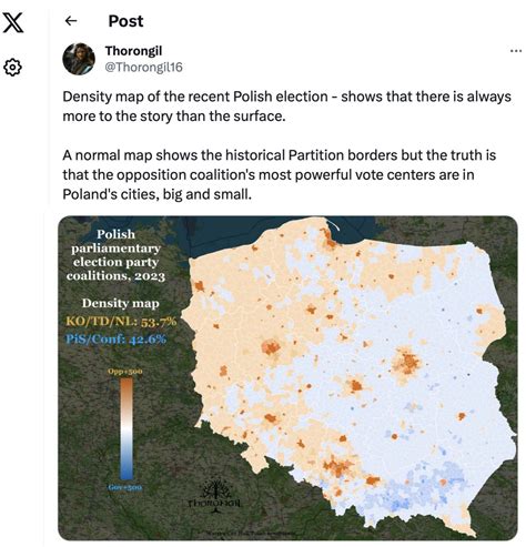 Former Imperial Boundaries and Population Density in Poland’s 2023 Election - GeoCurrents