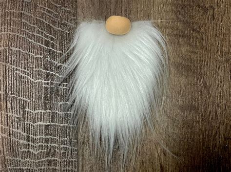 5x Pre Cut Gnome Beard White Faux Fur Beards White Gnome Beard Faux Fur ...