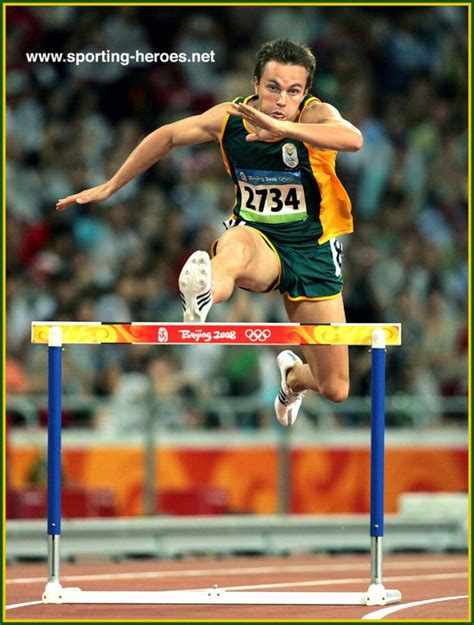 Louis VAN ZYL - 5th in the 400m Hurdles at the 2008 Olympics. - South Africa