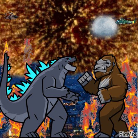 Godzilla vs. King Kong - GIF animado gratis - PicMix