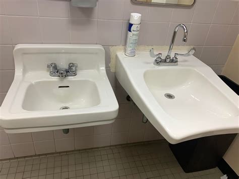 2 completely different sink/faucet combos in my school bathroom : r/WTFaucet