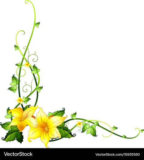 Border template with yellow flowers Royalty Free Vector