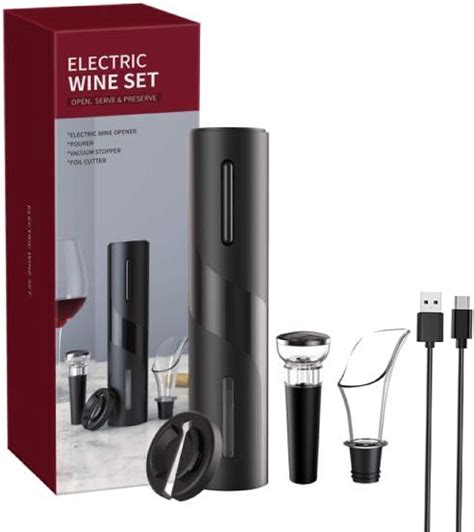 Electric Bottle Opener, Electric Wine Bottle Openers Set with USB ...