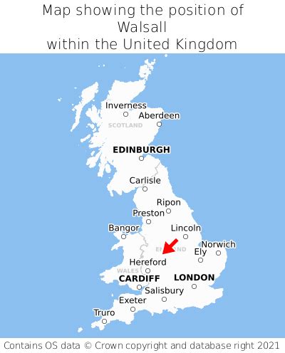 Where is Walsall? Walsall on a map