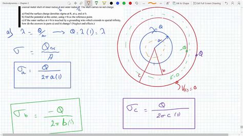 Find Surface Charge Density and Potential everywhere on a Concentric ...