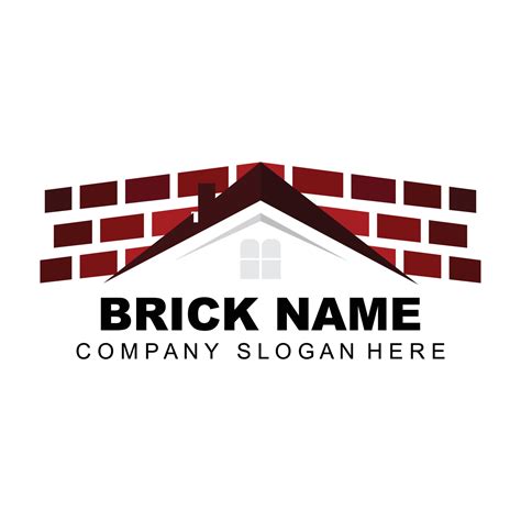 Brick Logo Design, Building Material Illustration, Construction Company ...