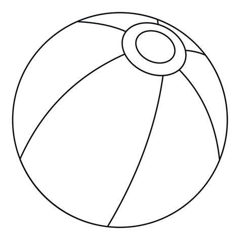 Ball icon, outline style 15206625 Vector Art at Vecteezy