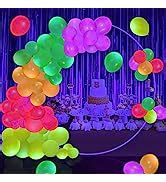 Amazon.com: 90ft Neon Fluorescent Party Hanging Decoration Glow in The Dark Party Supplies ...