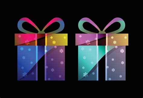 Christmas colorful gift box vector design template, Christmas ...