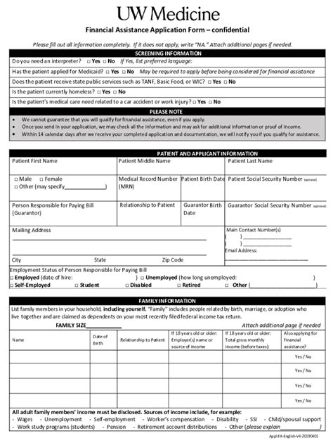 UW Medicine Financial Assistance Application 2019-2022 - Fill and Sign Printable Template Online ...