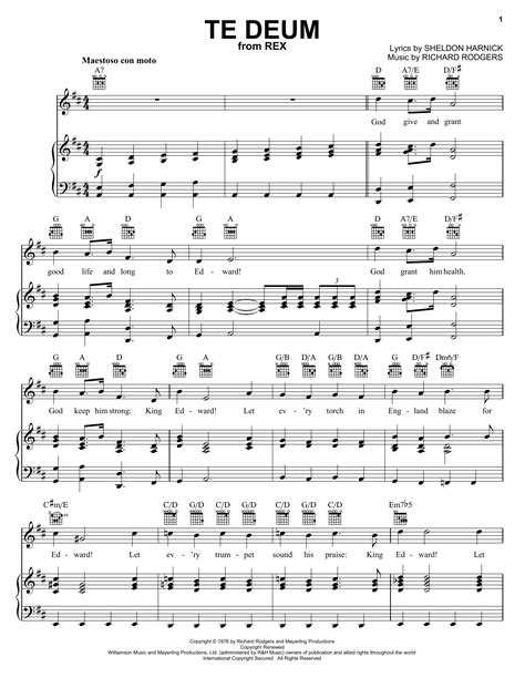 Te Deum | Sheet Music Direct