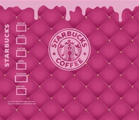 a pink starbucks coffee bag with the starbucks logo on it