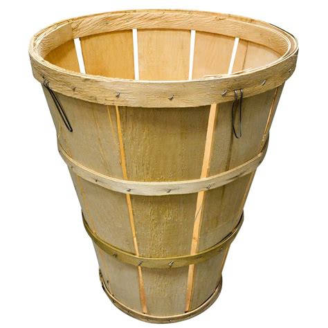 Tall Wooden Bushel Basket