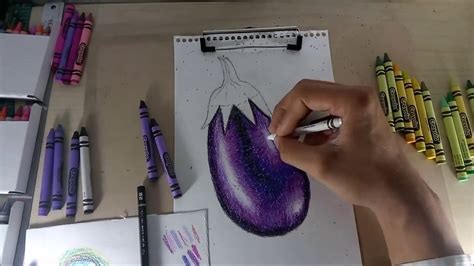 Art reviews Crayola Crayons 64 (Eggplant) Drawing (Dremico's Art) - YouTube