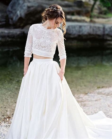 31 Trendiest Crop Top Wedding Dresses - Weddingomania