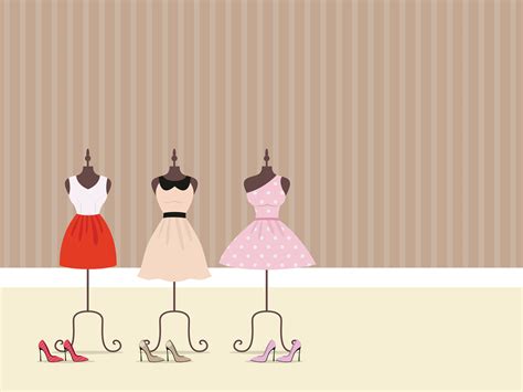 Dresses Clothing Backgrounds | Beige, Design, Pink, Red Templates | Free PPT Grounds