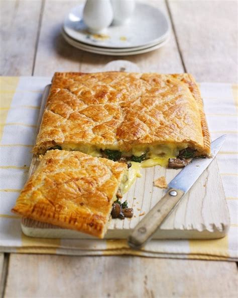 Baked brie and wild mushroom tart recipe | delicious. magazine