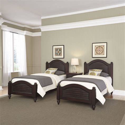 Home Styles Furniture Bermuda Twin Bedroom Set, Twin, Multiple Finishes, Multiple Configurations ...