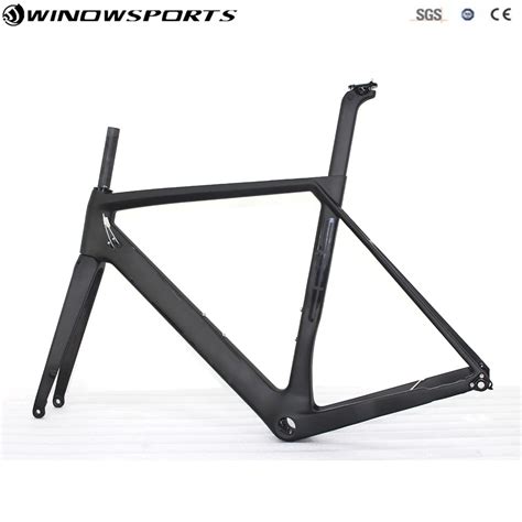 2018 Aero Disc road bike frame matte/glossy thru axle 142*12 Disc Brake Bicycle Aero Road bike ...