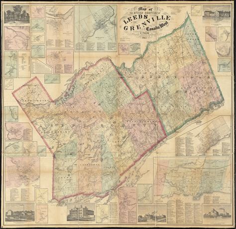 Map of the United Counties of Leeds and Grenville, Canada West - Norman ...