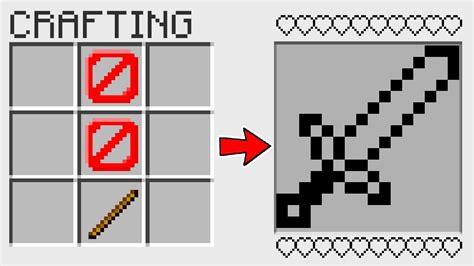 HOW TO CRAFT an INVISIBLE SWORD in Minecraft? SECRET RECIPE *O* - YouTube
