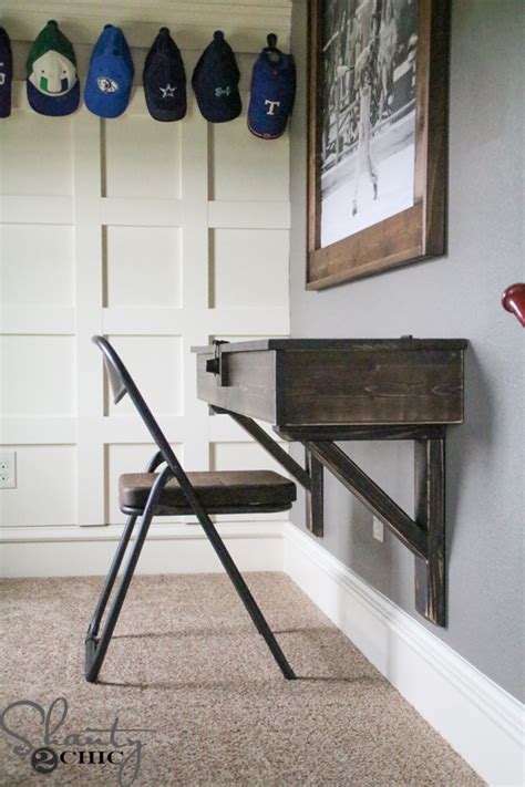 DIY Floating Desk with Storage - Shanty 2 Chic