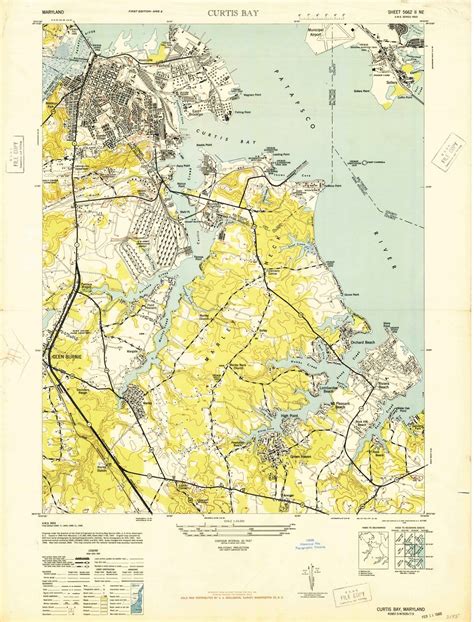 1946 Curtis Bay, MD - Maryland - USGS Topographic Map - Historic Pictoric