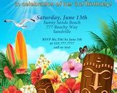 Luau Party Invitations Hawaiian Theme Party by GabriellesDreams