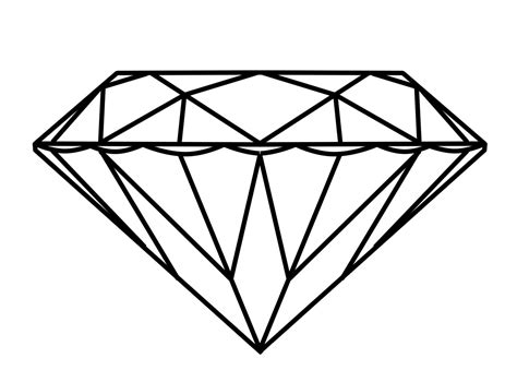 Diamond Outline - Cliparts.co