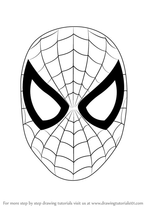 Spiderman Face Drawing