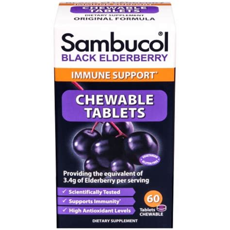 Sambucol® Black Elderberry Chewable Tablets, 60 ct - QFC