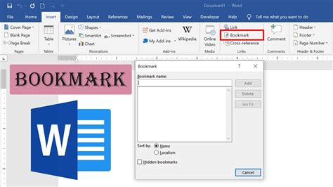 How to create Bookmarks in Microsoft Word - YouTube