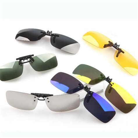 Brand New Unisex Polarized Clip On Sunglasses Driving Night Vision Lens Anti UVA Anti UVB ...