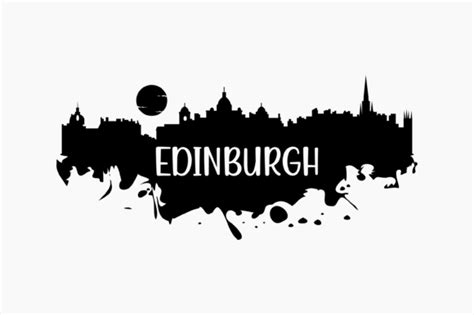 Edinburgh Skyline Silhouette Graphic by BerriDesign · Creative Fabrica