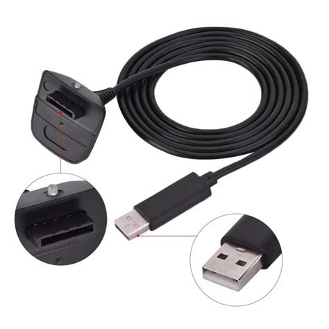 USB Charging Wire Cable Replacement Charger for Xbox 360 Wireless Controller CT-in Power Cables ...