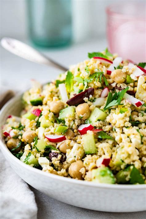 Mediterranean Chickpea Millet Salad - Garlic & Zest